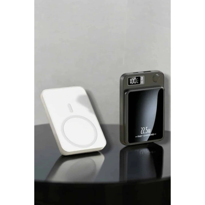 Nevamel® iOS Uyumlu 22.5W Hızlı Şarj Magsafe Powerbank Dijital Göstergeli 10.000 mAh