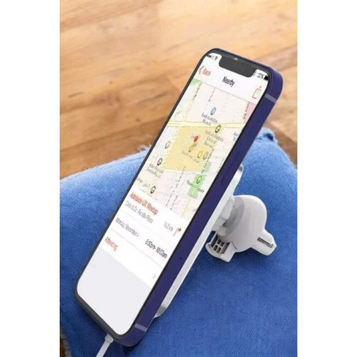 Nevamel İOS Uyumlu Manyetik Tasarım Magsafe İphone 12/13/14/15 araç şarjı