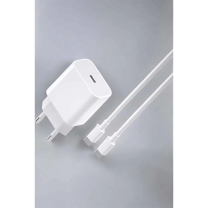 Nevamel İOS Uyumlu Type-C Girişli Hızlı Şarj 15/15 Pro Max Adaptör ve Kablosu