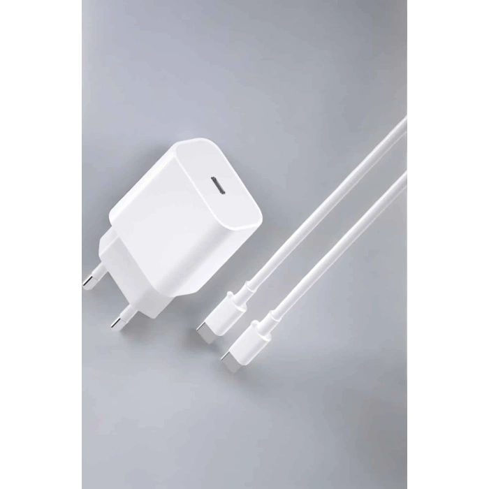 Nevamel İOS Uyumlu Type-C Girişli Hızlı Şarj 15/15 Pro Max Adaptör ve Kablosu