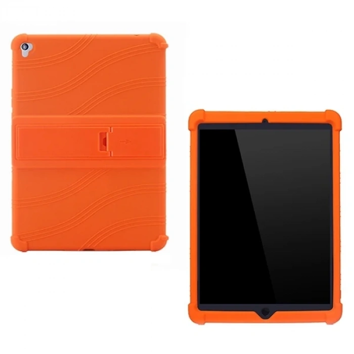 Nevamel İPad 7 10.2 inch- İPad Air 3 10.5 inch Kılıf Standlı Darbe Emici Silikon Kılıf-(5775)