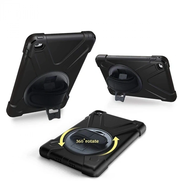 Nevamel İpad Mini 4/ 5 Shockproof 3 Katmanlı Standlı Zırh Kılıf-(5775)