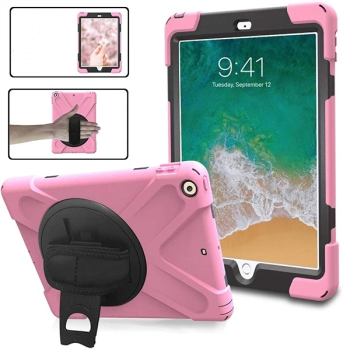 Nevamel İpad Pro 10.5 3 Katmanlı Standlı Zırh Kılıf/Shockproof Case-(5775)