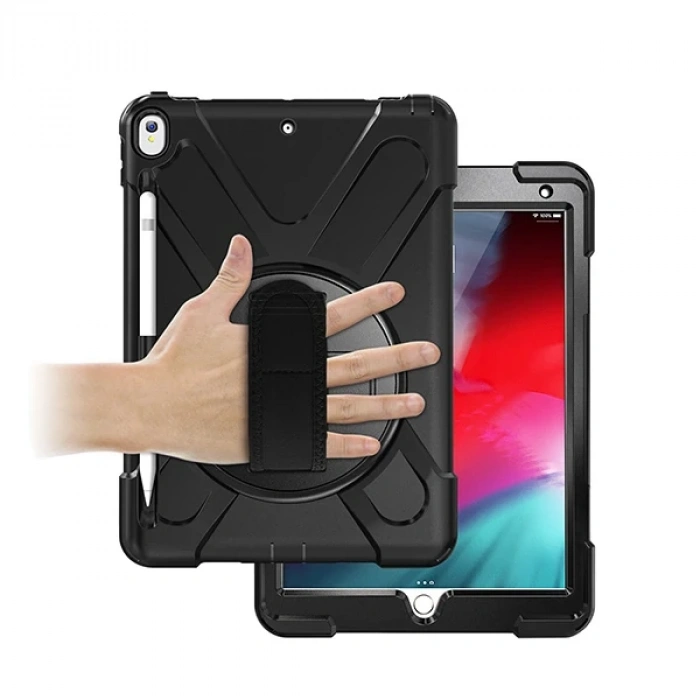 Nevamel İPad Pro 10.5 Air10.5 2019 Kalem Yerli Standlı Zırh Kılıf Shockproof case-(5775)