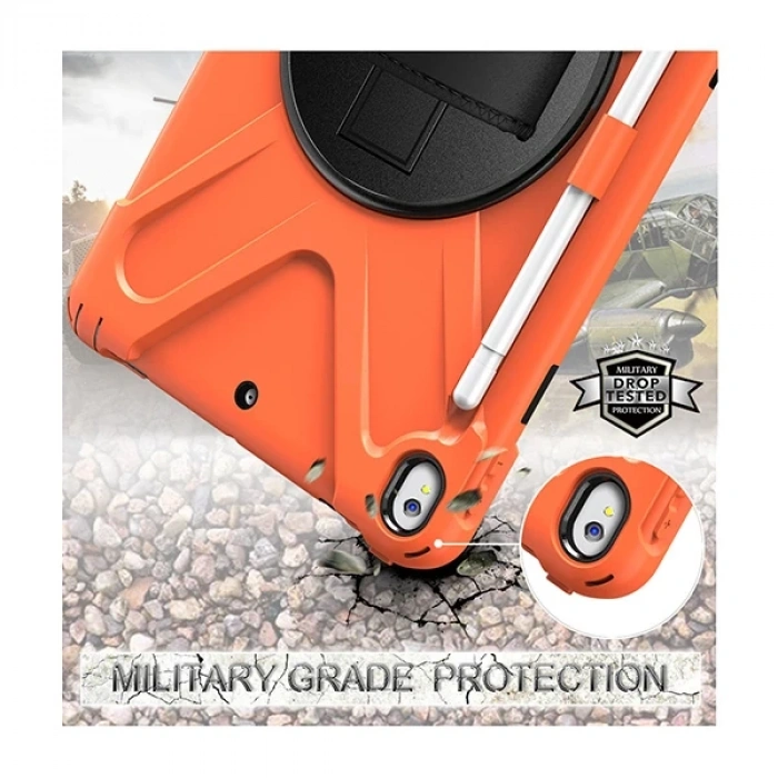 Nevamel İPad Pro 10.5 Air10.5 2019 Kalem Yerli Standlı Zırh Kılıf Shockproof case-(5775)