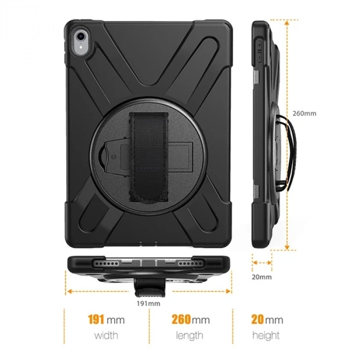 Nevamel İpad Pro 11 İnch (2021-2020-2018)3 Katmanlı Standlı Zırh Kılıf-(5775)