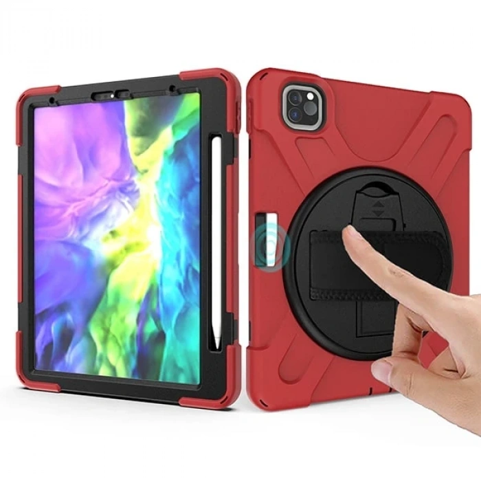 Nevamel iPad Pro11 (2021-2020-2018) Kılıf Shockproof 3 Katmanlı Standlı Zırh Kılıf Kalem Yerli-(5775)