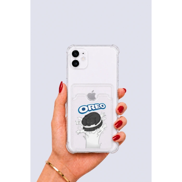 Nevamel® iPhone 11 Kartlıklı OREO Desenli Kılıf