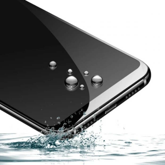 Nevamel İPhone 11 Pro Metal Çerçeve Ön Arka 3D Full Tempered Cam Koruyucu-(5775)