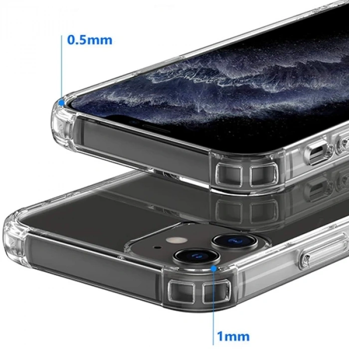 Nevamel İPhone 12-İPhone 12 Pro 6.1 Anti-Drop Silikon Kılıf Shockproof-(5775)