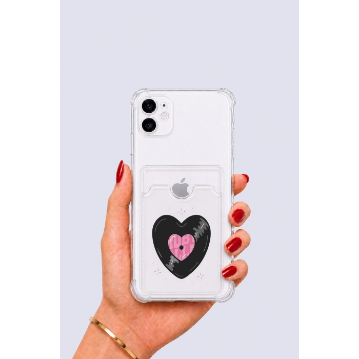Nevamel® iPhone 12 Kartlıklı Vinly Desenli Kılıf