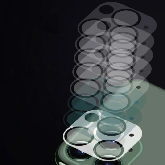 Nevamel iPhone 12 Mini 5.4 Full Tempered Kamera Koruyucu Kırılmaz Cam-(5775)