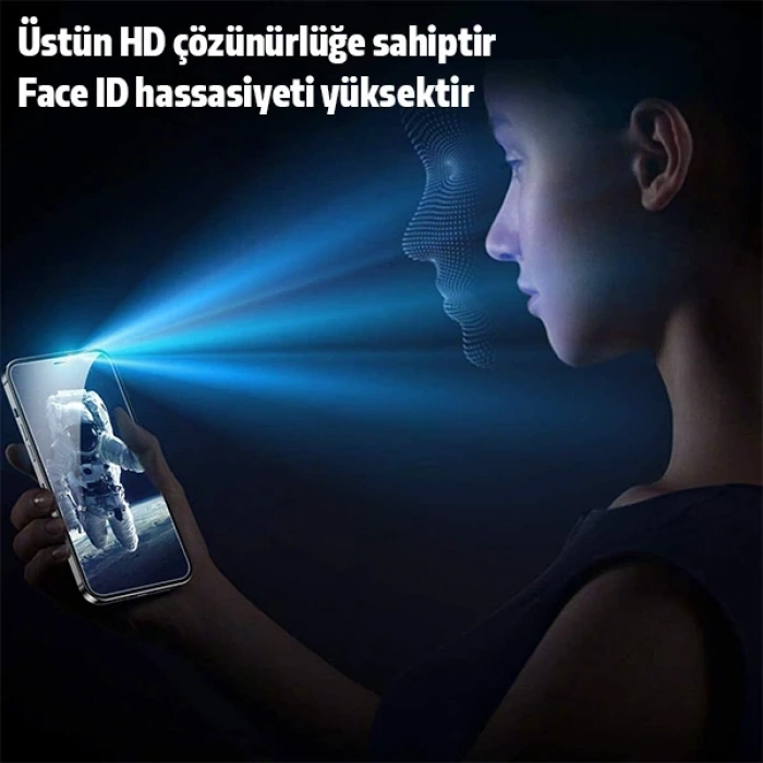 Nevamel İPhone 12 Mini Privacy Gizli Hayalet Tempered Cam Ekran Koruyucu-(5775)