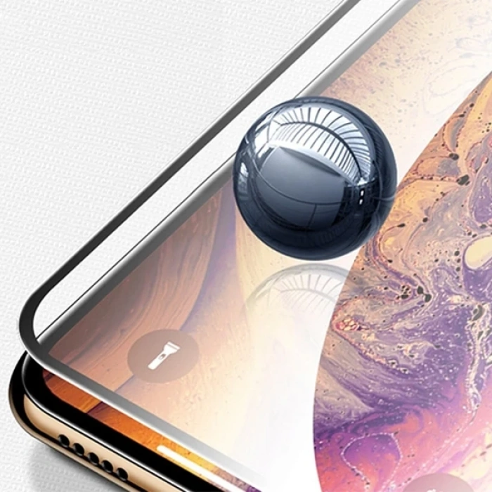 Nevamel iPhone 12 Pro Max 6.7 3D Full High Aluminum Tempered Cam Ekran Koruyucu-(5775)