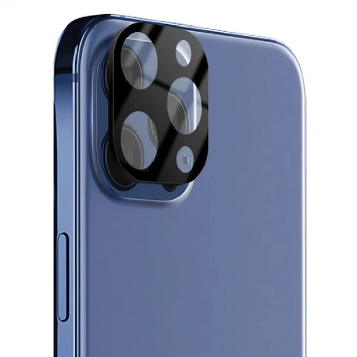 Nevamel İPhone 12 Pro Max 6.7 3D full Kaplama Tempered Cam Kamera Koruyucu-(5775)