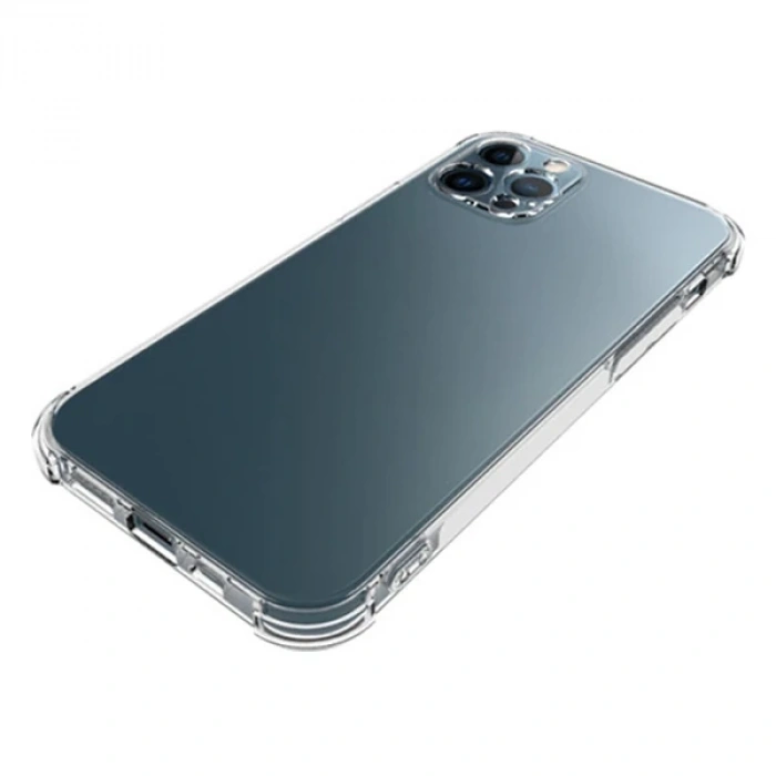 Nevamel İPhone 12 Pro Max 6.7 Anti-Drop Silikon Kılıf Kamera Korumalı Şeffaf Silikon Kılıf-(5775)