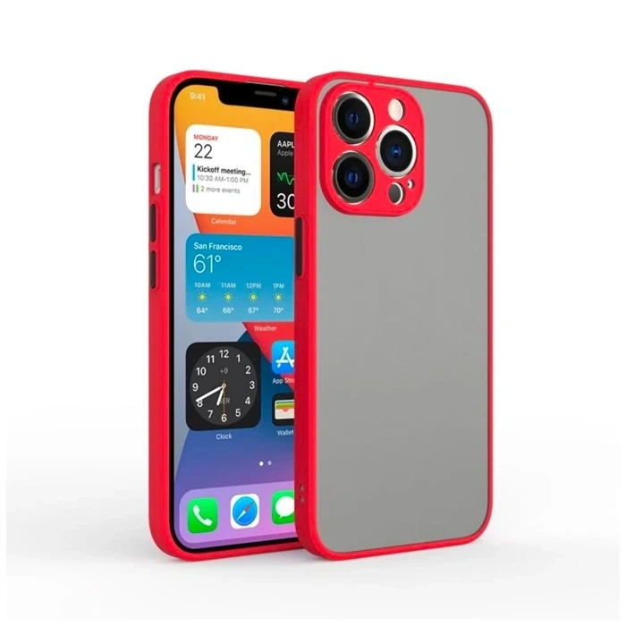 Nevamel iPhone 12 Pro Max 6.7inç Kamera Korumalı Premium Silikon Kılıf-(5775)