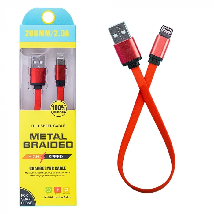 Nevamel İPhone 13-12-11 8-7 20cm Kısa Şarj Usb Kablo-(5775)