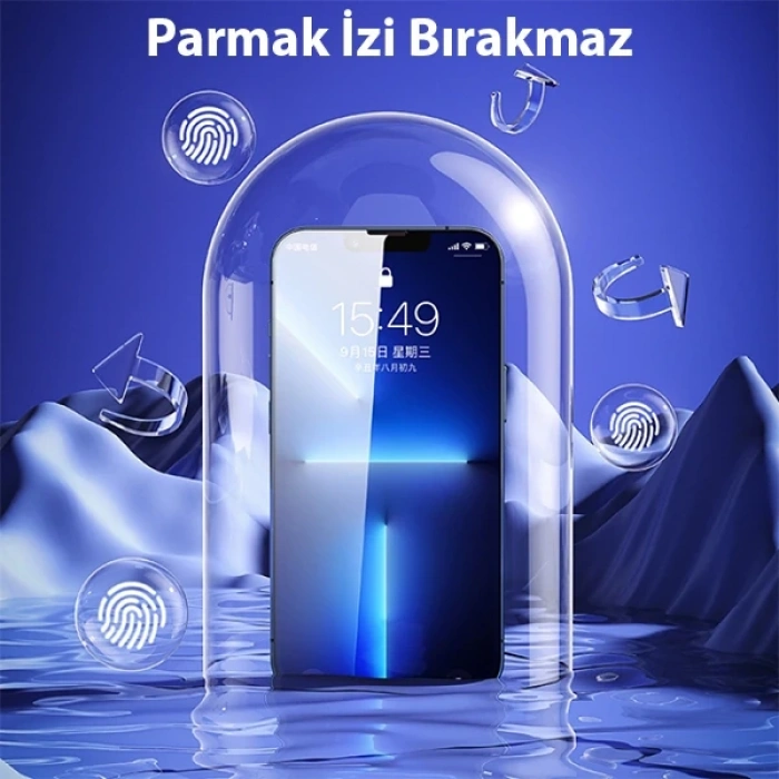 Nevamel iPhone 13 Pro Max 6.7 Full Kaplama Hidrojel Film Full Ekran Koruyucu-(5775)