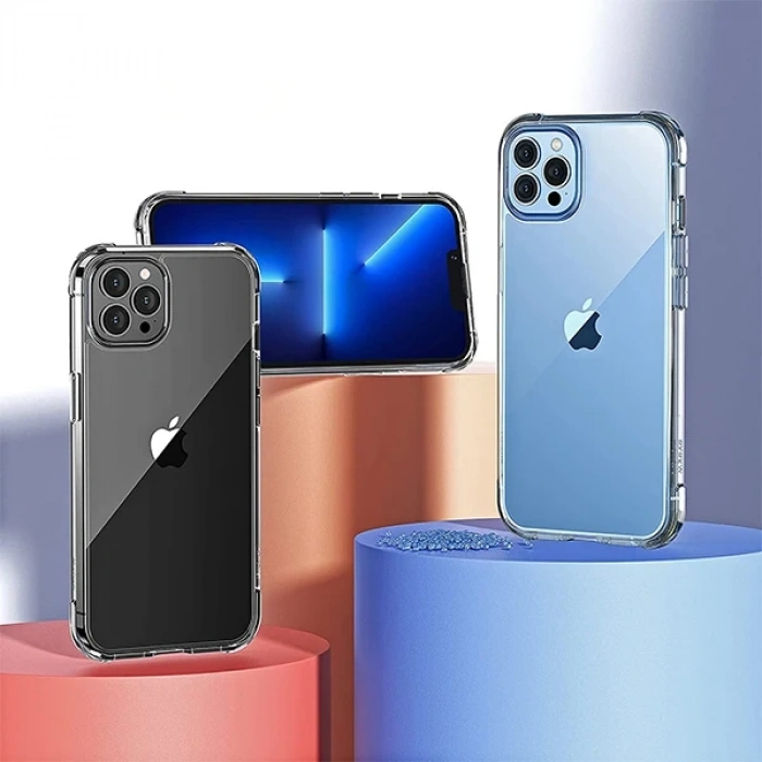 Nevamel iPhone 13 Pro Max 6.7inç Shockproof Darbe Emici Silikon Kılıf-(5775)