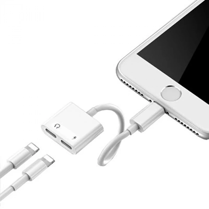 Nevamel İPhone 14- 13-12-11- Lightning Kulaklık +Şarj Usb Adaptörü-(5775)