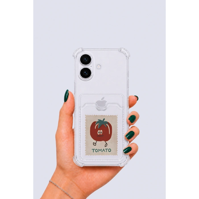 Nevamel® iPhone 17 Kartlıklı Tomato Desenli Kılıf