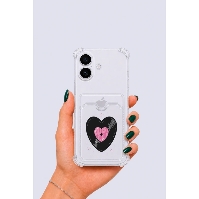 Nevamel® iPhone 17 Kartlıklı Vinly Desenli Kılıf