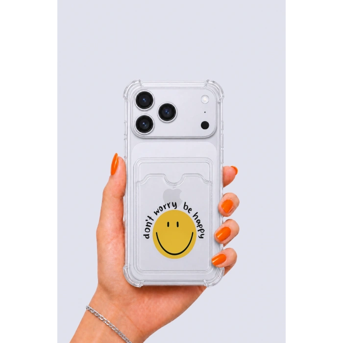 Nevamel® iPhone 17 Pro Max Kartlıklı Gülücük Desenli Kılıf
