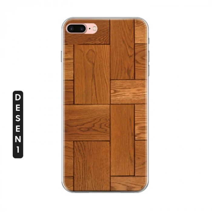 Nevamel İPhone 7 PlusİPhone 8 Plus Mermer Desenli Soft Silikon Kılıf-(5775)