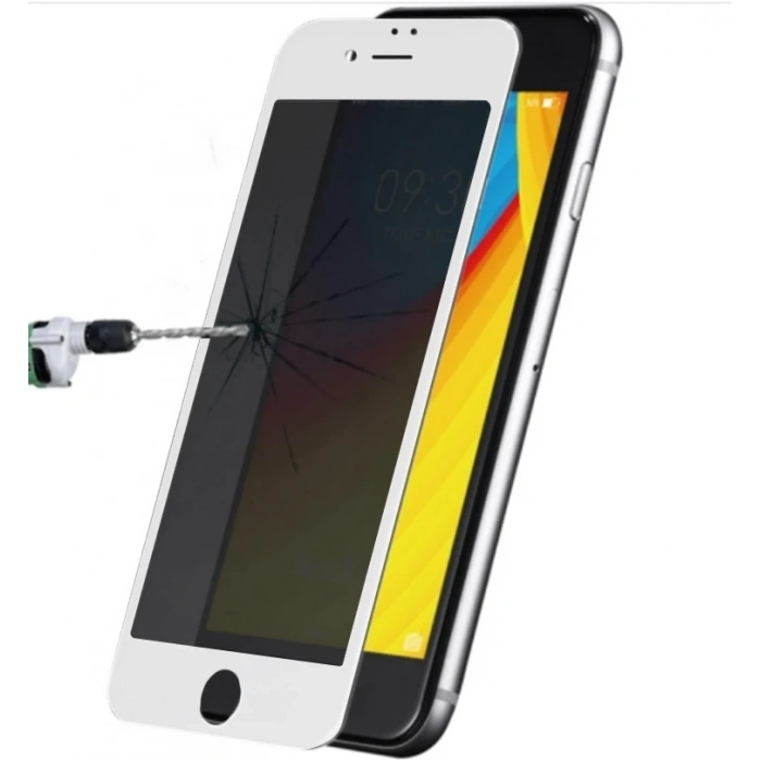 Nevamel iPhone SE3-SE2 İPhone 8-7 3D Full Privacy Gizlilik Kırılmaz Cam Ekran Koruyucu-(5775)