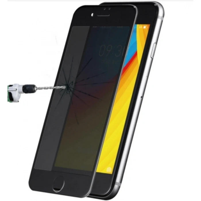 Nevamel iPhone SE3-SE2 İPhone 8-7 3D Full Privacy Gizlilik Kırılmaz Cam Ekran Koruyucu-(5775)