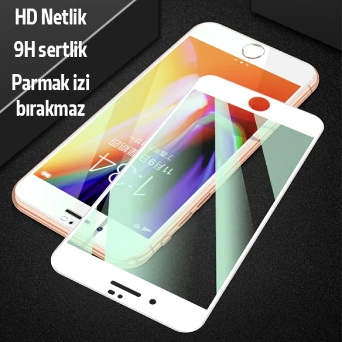 Nevamel iPhone SE3-SE2 İPhone 8-7 Anti -Blue Green Light Göz Korumalı Tempered Full Ekran Koruyucu-(5775)