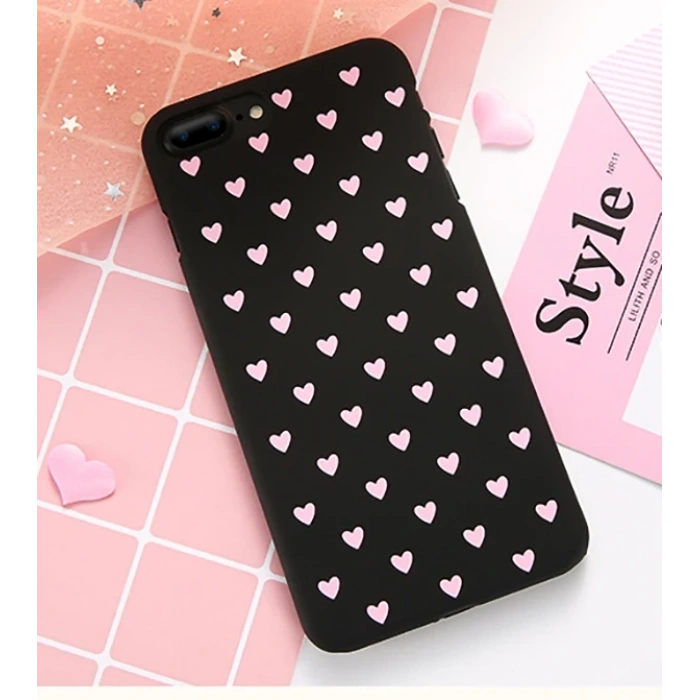 Nevamel iPhone SE3-SE2 İPhone 8-7 Kılıf Çoklu Kalp Premium Pc Kılıf-(5775)