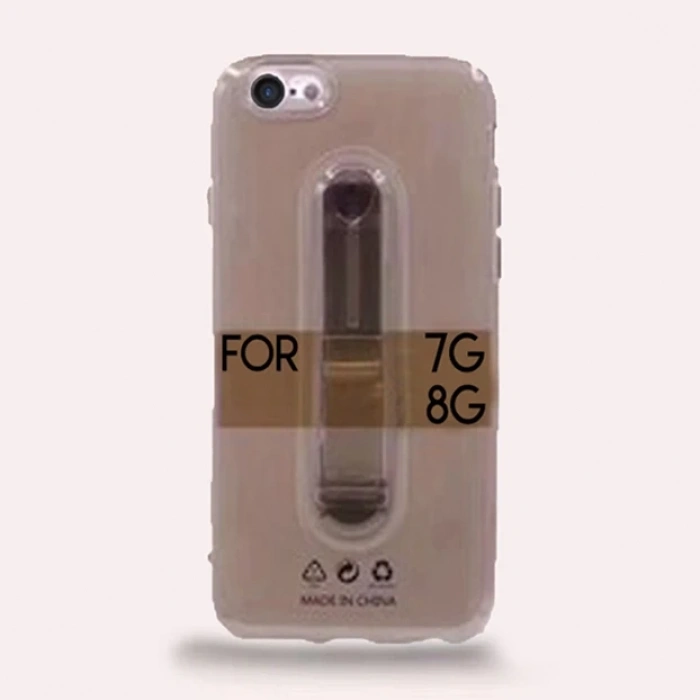 Nevamel iPhone SE3-SE2 İPhone 8-7 Kılıf Selfie Yüzüklü Şeffaf Silikon Kılıf-(5775)