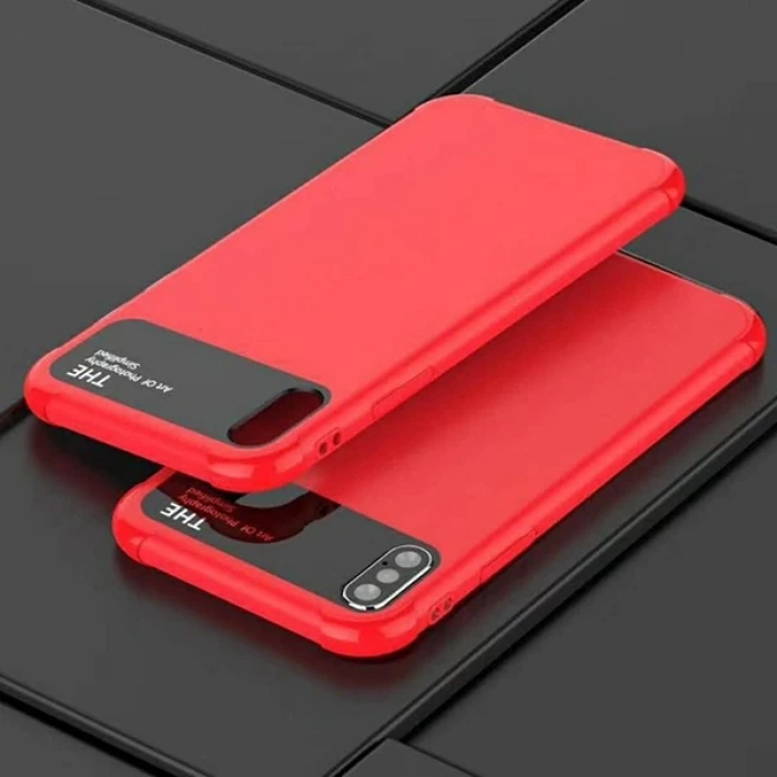 Nevamel İphone X Xs 10 Fit Premium Silikon+ Cam Kılıf-(5775)