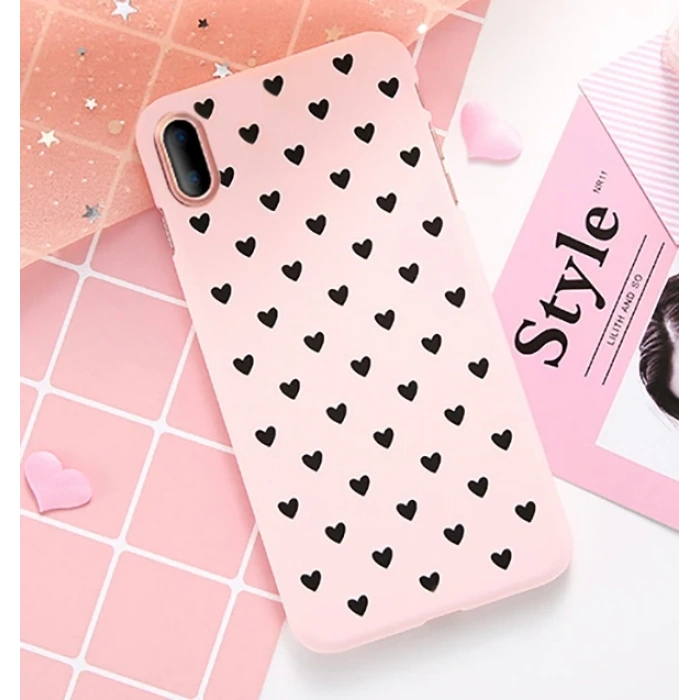 Nevamel İphone X Xs Çoklu Kalp Premium Pc Kılıf-(5775)