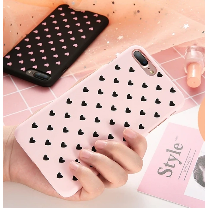 Nevamel İphone X Xs Çoklu Kalp Premium Pc Kılıf-(5775)