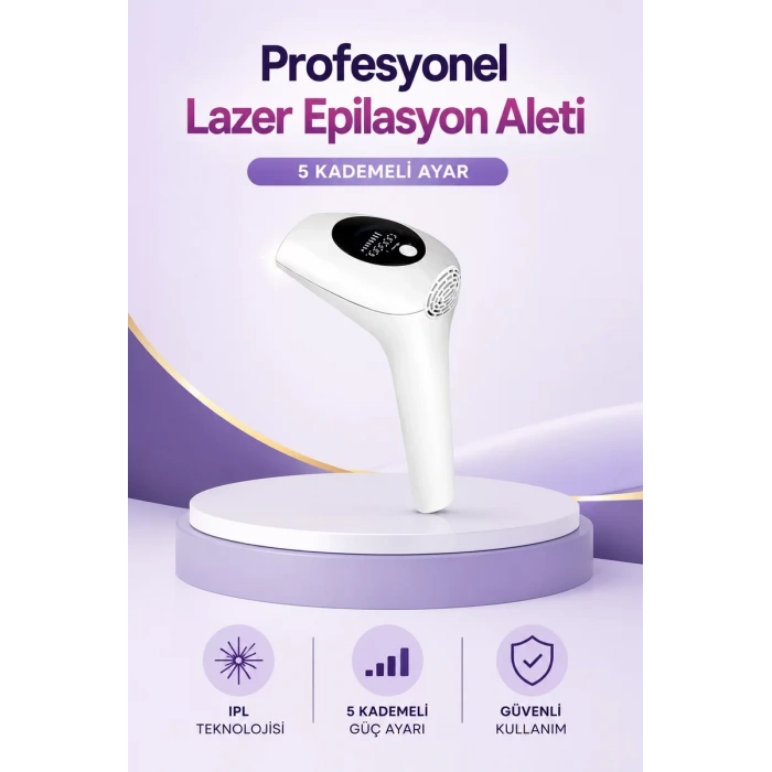 Nevamel® IPL Lazer Epilasyon Aleti 5 Kademeli Güç Ayarlı