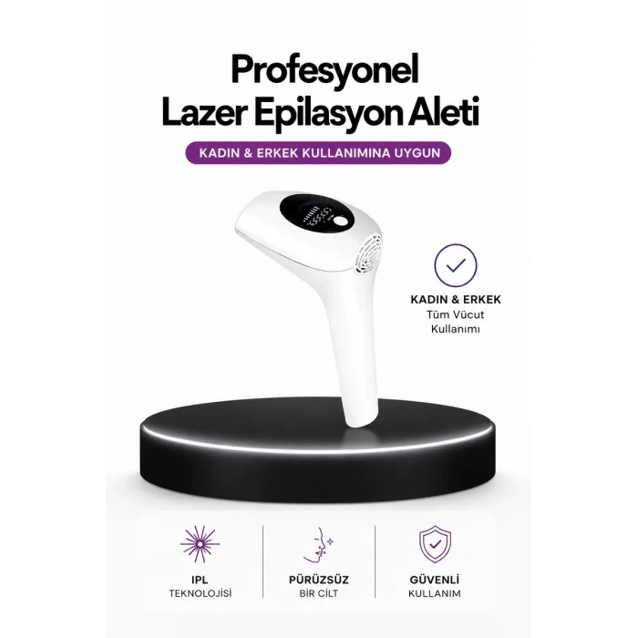 Nevamel® IPL Teknolojili Erkek Ve Kadın Kullanımına Uygun Lazer Epilasyon Cihaz