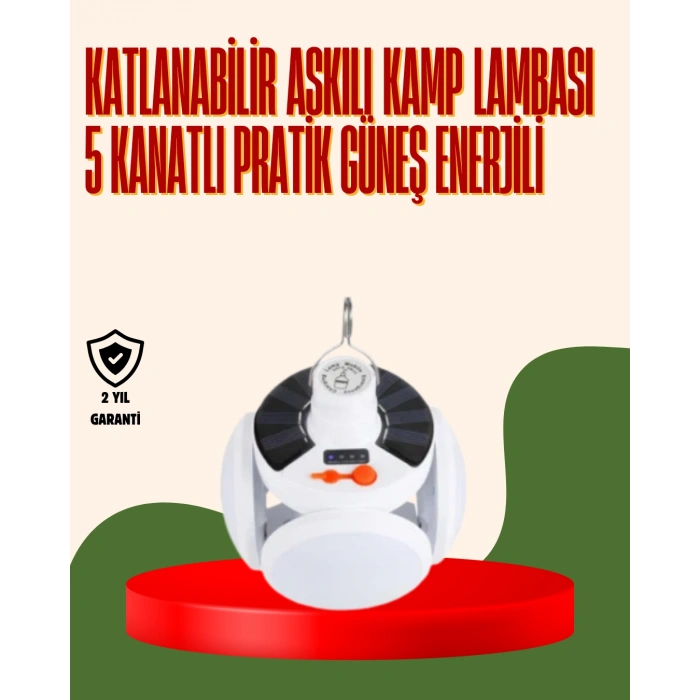 Nevamel IPX4 Suya Dayanıklı Katlanabilir LED Kamp Lambası ve Acil Durum Işığı