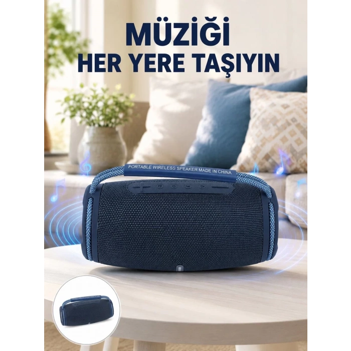 Nevamel® IPX5 Su Geçirmez Taşınabilir Bluetooth Hoparlör Renkli Işıklı Yeni Nesil