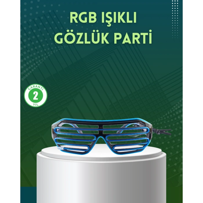 Nevamel® Işıklı LED Gözlük Parti Konser ve Etkinlik Aksesuarı