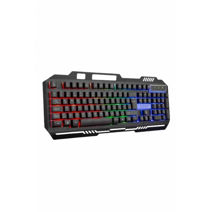 Nevamel Işıklı Oyuncu Q Klavye Mouse Seti Siyah Gaming Oyuncu Klavye