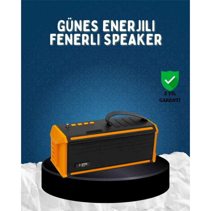 Nevamel J-IPOX P520 Bluetooth Hoparlör 8W Güçlü Ses Solar Şarj FM Radyo