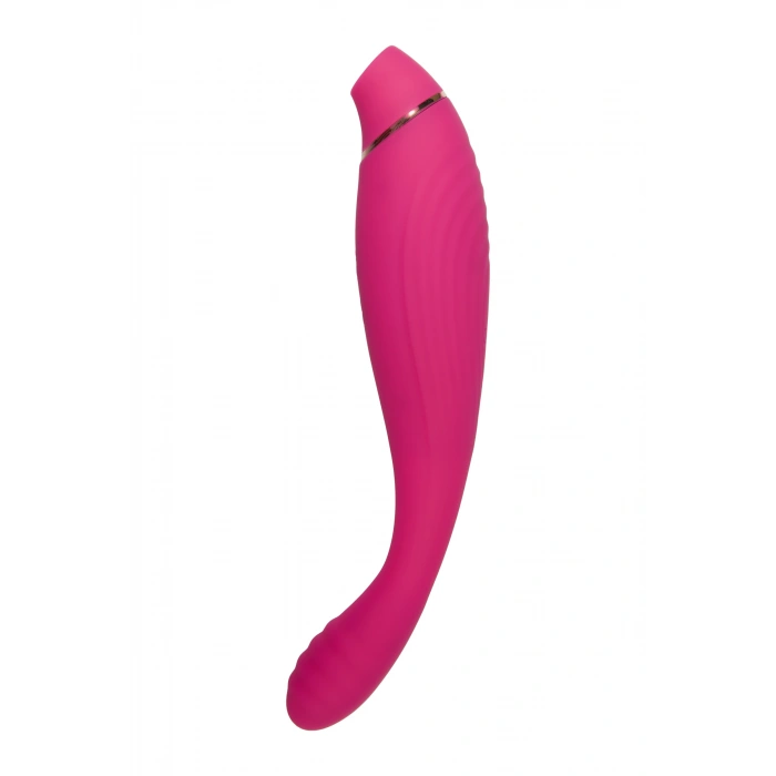 Nevamel® Jos Danvi Vakum Dalgası Vibratör, Silikon, Pembe, 21,5 Cm