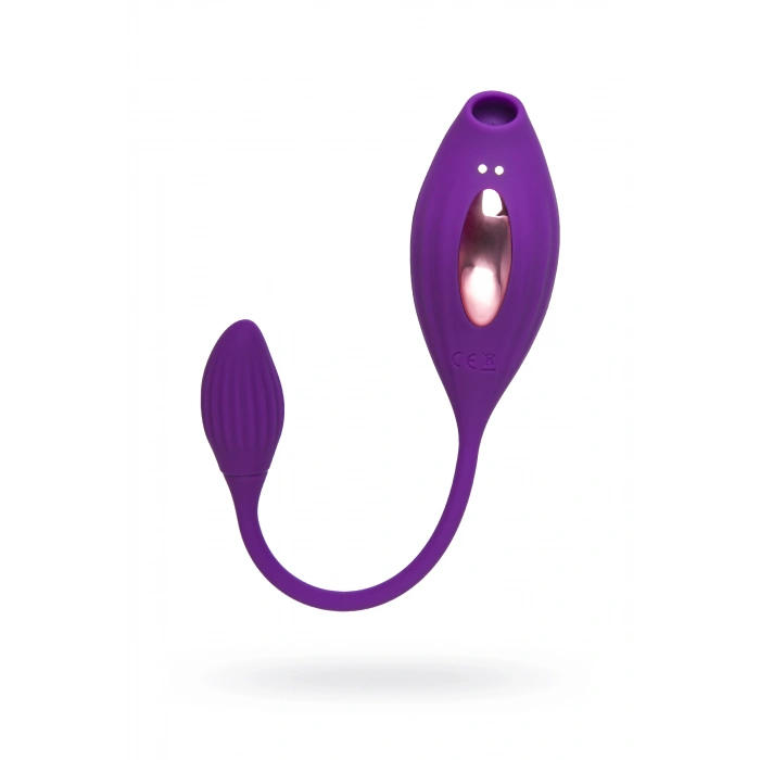 Nevamel® Jos Ginny Vakum Klitoral Vibrator, Silikon, Mor, 31 Cm