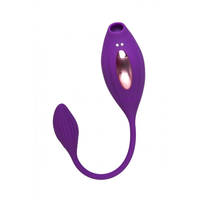 Nevamel® Jos Ginny Vakum Klitoral Vibrator, Silikon, Mor, 31 Cm