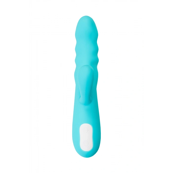Nevamel® Jos Klitoral Uyarımlı Vibratör-Döndürücü Merry-Swi, Silikon, Mavi, 20,7 Cm