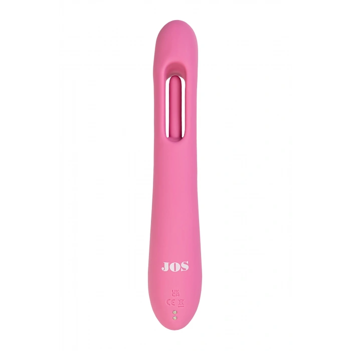 Nevamel® Jos Monti Hareketli Dilli Ve Titreşimli Top Başlıklı Vibratör, Silikon, Pembe, 24 Cm