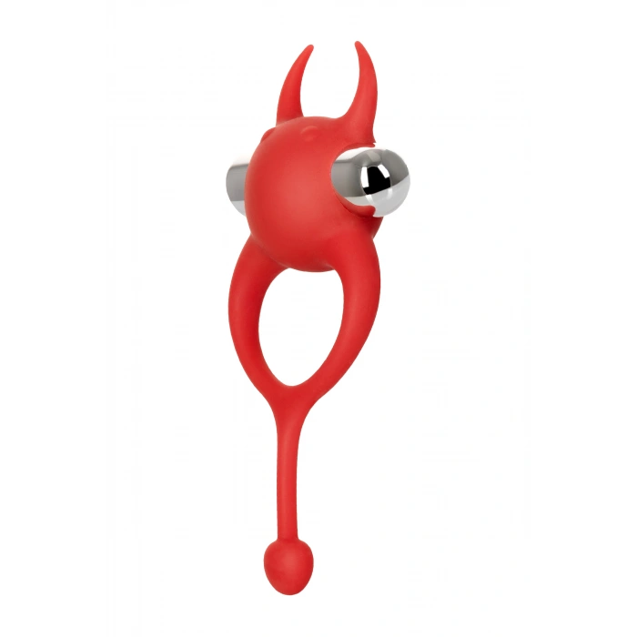 Nevamel® Jos Ni̇ck Kuyruklu Penis Halkası, Silikon, Kırmızı, 13,5 Cm